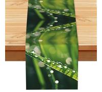 a drop in the ocean Print Linen-Style Table Runner 13x72 Inch - Indoor Kitchen Dining Table and Family Gathering Decoration