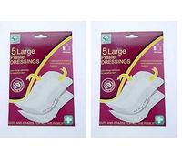 A&E 5 X Large Adhesive Wound Dressings Cut Graze Sterile 2 Sizes (Pack of 2)