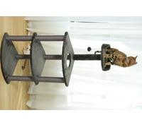 A&E Cage Co Sky Climb 40" Cat Tree with Sisal Posts & Top Perch | 3 Sturdy Platforms, Elevated Lookout Perch, Hanging Pom-Pom Toy, Weighted Base, 17"x17" Footprint