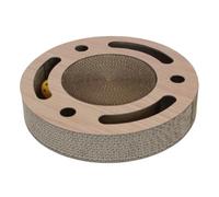 A&E Cage Co Track & Scratch Wood-Frame Cat Scratcher with Ball Track