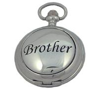 A E Williams 4802SK Brother Mens Mechanical Pocket Watch with Chain