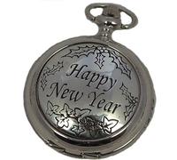 A E Williams 4806SK Happy New Year Mens Mechanical Pocket Watch with Chain
