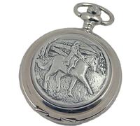 A E Williams 4835SK Horse and Rider Mens Mechanical Pocket Watch with Chain
