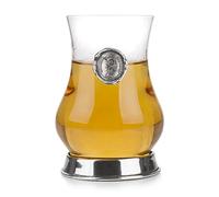 A E Williams Personalised Whisky Glasses | Monogram Tumbler with Pewter Seal | British Handcrafted Elegant Whiskey Tasting Glass | Custom Gift for Any Occasion (P)