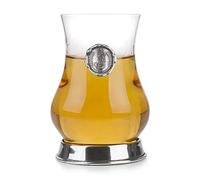A E Williams Personalised Whisky Glasses | Monogram Tumbler with Pewter Seal | British Handcrafted Elegant Whiskey Tasting Glass | Custom Gift for Any Occasion (J)