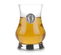 A E Williams Personalised Whisky Glasses | Monogram Tumbler with Pewter Seal | British Handcrafted Elegant Whiskey Tasting Glass | Custom Gift for Any Occasion (R)