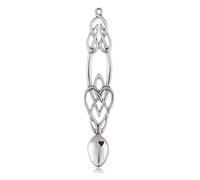 A E Williams Pewter Pewter Red Heart Celtic Lovespoon 16cm - Enamel Gift of Devotion