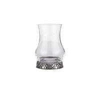A E Williams Scottish Thistle Flower Whisky Tasting Glass Set with Pewter Base | Heavy Bottom Design | Large Dram Glasses for Perfect Party Gift
