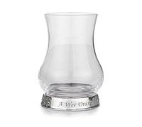 A E Williams Wee Dram Whisky Tasting Glass Set with Pewter Base |Heavy Bottom Design | Large Dram Taster Glasses for Perfect Party Gift