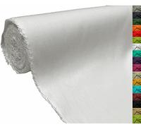 A-Express 100% Cotton Canvas Fabric Material Dressmaking Cloth Curtain Bags 145cm 57" Wide 250GSM Sold Per Meter - 5 Meters 500cm x 145cm White