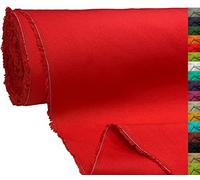 A-Express 100% Cotton Canvas Fabric Material Dressmaking Cloth Curtain Bags 145cm 57" Wide 250GSM Sold Per Meter - 1 Meter 100cm x 145cm Red