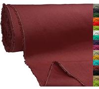 A-Express 100% Cotton Canvas Fabric Material Dressmaking Cloth Curtain Bags 145cm 57" Wide 250GSM Sold Per Meter - 2 Meters 200cm x 145cm Maroon