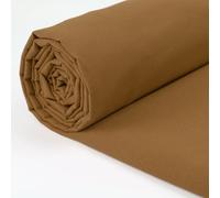 A-Express 100% Cotton Fabric - 60 Inch 150cm Wide - Plain Cotton Fabric by The Metre - Ideal for Quilting, Sewing, Dressmaking, Curtain Linings, Totes, Bedding, Pillowcases - Dark Beige Sample