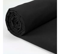 A-Express 100% Cotton Fabric - 60 Inch 150cm Wide - Plain Cotton Fabric by The Metre - Ideal for Quilting, Sewing, Dressmaking, Curtain Linings, Totes, Bedding, Pillowcases - Black 10 Metres