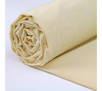 A-Express 100% Cotton Fabric - 60 Inch 150cm Wide - Plain Cotton Fabric by The Metre - Ideal for Quilting, Sewing, Dressmaking, Curtain Linings, Totes, Bedding, Pillowcases - Cream Sample