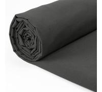 A-Express 100% Cotton Fabric - 60 Inch 150cm Wide - Plain Cotton Fabric by The Metre - Ideal for Quilting, Sewing, Dressmaking, Curtain Linings, Totes, Bedding, Pillowcases - Dark Grey 10 Metres