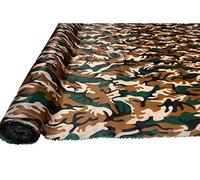 A-Express Camo Ripstop Waterproof Fabric Material 4oz Rip Stop Army Pattern Camouflage 150cm Wide - Half Metre 50cm x 150cm Forest Teal