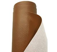 A-Express Grained Faux Leather Fabric Waterproof Heavy Duty Leatherette Vinyl Leathercloth Upholstery Textured Material - Light Brown 2 Metres 200cm x 140cm