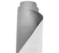 A-Express Grained Faux Leather Fabric Waterproof Heavy Duty Leatherette Vinyl Leathercloth Upholstery Textured Material - Grey 5 Metres 500cm x 140cm