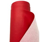 A-Express Grained Faux Leather Fabric Waterproof Heavy Duty Leatherette Vinyl Leathercloth Upholstery Textured Material - Red 5 Metres 500cm x 140cm