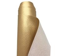 A-Express Grained Faux Leather Fabric Waterproof Heavy Duty Leatherette Vinyl Leathercloth Upholstery Textured Material - Shiny Gold 1 Metre 100cm x 140cm