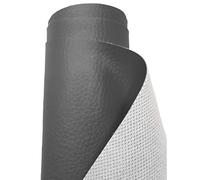 A-Express Grained Faux Leather Fabric Waterproof Heavy Duty Leatherette Vinyl Leathercloth Upholstery Textured Material - Dark Grey 5 Metres 500cm x 140cm