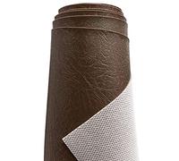 A-Express Heavy Thick Faux Leather Fabric Grained Leatherette Vinyl Leathercloth Automotive Home Decor Upholstery Material - Dark Brown 2 Metres 200cm x 140cm