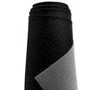 A-Express Heavy Thick Faux Leather Fabric Grained Leatherette Vinyl Leathercloth Automotive Home Decor Upholstery Material - Black Sample 10cm x 10cm