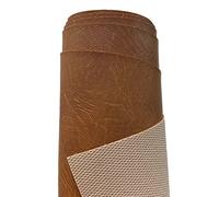 A-Express Heavy Thick Faux Leather Fabric Grained Leatherette Vinyl Leathercloth Automotive Home Decor Upholstery Material - Light Brown Sample 10cm x 10cm