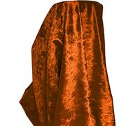 A-Express Premium Glitz Soft Crushed Velvet Fabric Material Curtains Cushion Dressmaking Upholstery 140cm Wide with Backing - 5 Meters 500cm x 140cm Burnt Orange