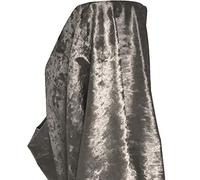 A-Express Premium Glitz Soft Crushed Velvet Fabric Material Curtains Cushion Dressmaking Upholstery 140cm Wide with Backing - Half Metre 50cm x 140cm Ash Grey