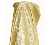 A-Express Premium Glitz Soft Crushed Velvet Fabric Material Curtains Cushion Dressmaking Upholstery 140cm Wide with Backing - 5 Meters 500cm x 140cm Gold