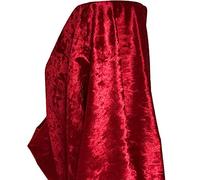 A-Express Premium Glitz Soft Crushed Velvet Fabric Material Curtains Cushion Dressmaking Upholstery 140cm Wide with Backing - 1 Metre 100cm x 140cm Red