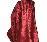 A-Express Premium Glitz Soft Crushed Velvet Fabric Material Curtains Cushion Dressmaking Upholstery 140cm Wide with Backing - 2 Meters 200cm x 140cm Maroon