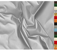 A-Express Soft Faux Leather Fabric Spandex Stretch Smooth Matt Matte Leatherette Vinyl Material 140cm 55" Wide 230gsm One Way Stretch Sold Per Meter - 1 Meter 100cm x 140cm Silver