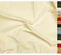 A-Express Soft Faux Leather Fabric Spandex Stretch Smooth Matt Matte Leatherette Vinyl Material 140cm 55" Wide 230gsm One Way Stretch Sold Per Meter - Sample 10cm x 10cm Cream