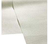 A-Express Soft Plain Linen Look Fabric Curtains Bag Designer Clothing Material Dressmaking Upholstery 145cm Wide - Sample 10cm x 10cm White