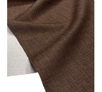 A-Express Soft Plain Linen Look Fabric Curtains Bag Designer Clothing Material Dressmaking Upholstery 145cm Wide - 2 Meters 200cm x 145cm Brown
