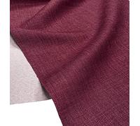 A-Express Soft Plain Linen Look Fabric Curtains Bag Designer Clothing Material Dressmaking Upholstery 145cm Wide - 2 Meters 200cm x 145cm Plum