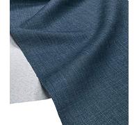 A-Express Soft Plain Linen Look Fabric Curtains Bag Designer Clothing Material Dressmaking Upholstery 145cm Wide - 5 Meters 500cm x 145cm Denim Blue