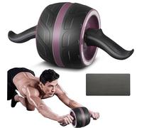 A.F.N.A.L AB Wheel Roller, Automatic Rebound Exercise Abdominal Ultra-Wide Wheels Fitness for Gym & Home, Core Work-out Strength-Training Equipment with Knee Pad