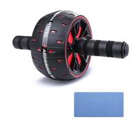 A.F.N.A.L AB Wheel Roller, Exercise Abdominal Wheel Fitness for Gym & Home, Work-out Strength-Training Equipment with Knee Pad, 12"W, Model - Red