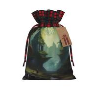 A Fallen World Holiday Printed Drawstring Pouch M For Party Wrapping, Wedding Favor, And Storage