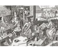 A family of alchemists at work. A 17th century illustration after a work by Pieter Bruegel. Poster Print by Ken Welsh (18 x 13)