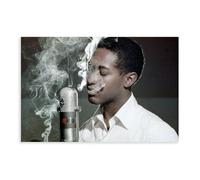 A Famous Black American Musician Sam Cooke Smoking Style Poster 1 Canvas Poster Bedroom Decor Landscape Office Room Decor Gift Unframe-style 20x30inch(50x75cm)