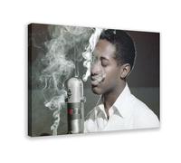 A Famous Black American Musician Sam Cooke Smoking Style Poster 1 Canvas Poster Bedroom Decor Landscape Office Room Decor Gift Frame-style 12x18inch(30x45cm)