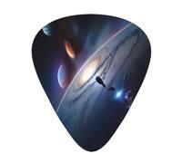 A fascinating universe Guitar picks, 12 pieces per pack, 3 different thicknesses, suitable for guitar, bass, ukulele and other instruments.