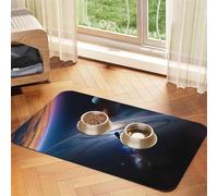 A fascinating universe Pet absorbent leather tablecloth Pet bowl mat suitable for dogs or cats