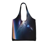 A fascinating universe Printed Canvas Bag Women's Fashion Shoulder Tote Bag Lightweight Shopping Bag