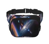 A Fascinating Universe Square Double-Layer Waist Bag for Outdoor Activities Such as Sports, Travel, Hiking, Cycling